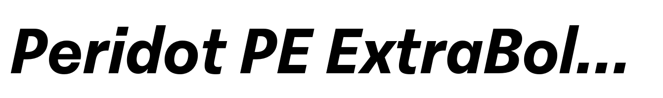 Peridot PE ExtraBold Italic